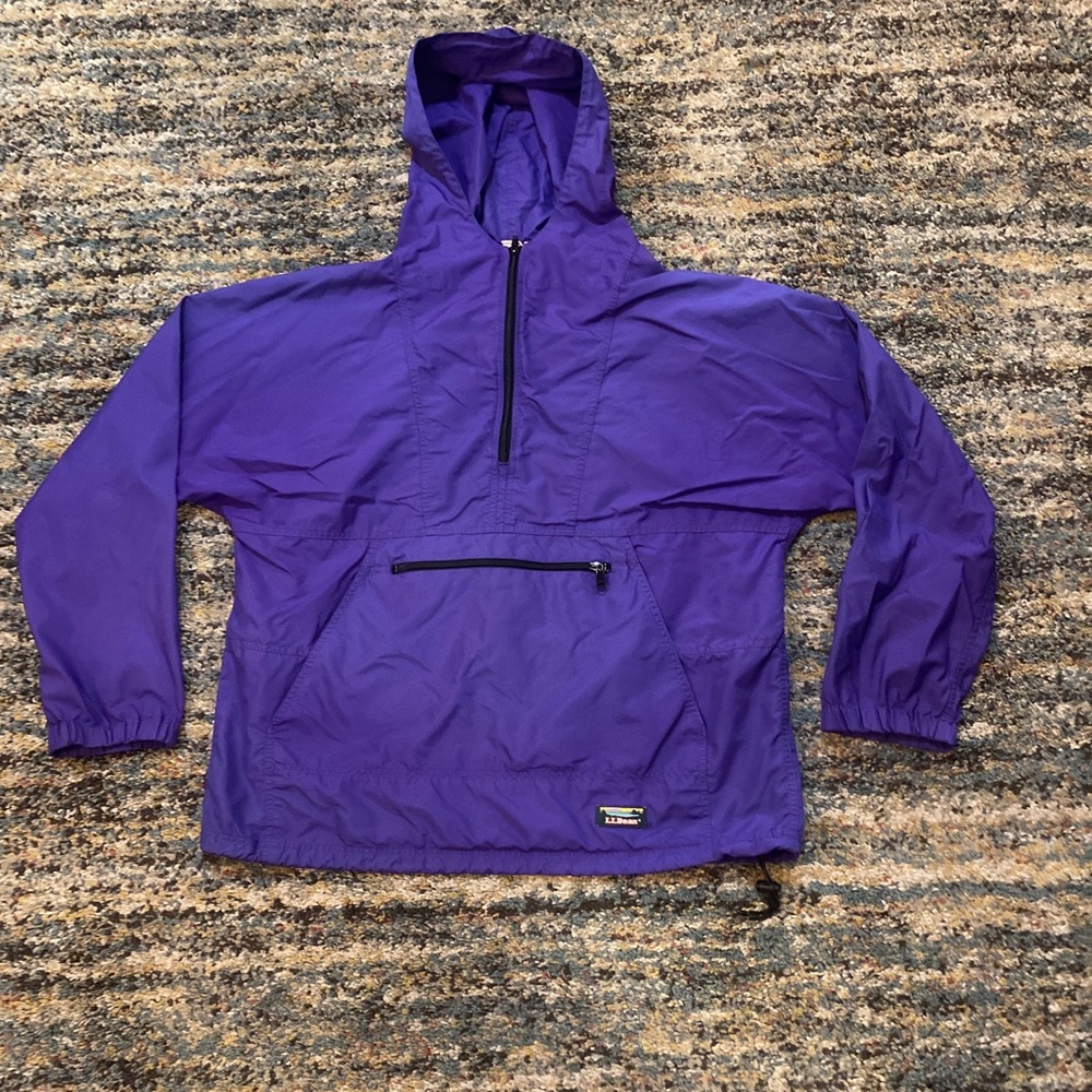 LL bean windbreaker purple vintage